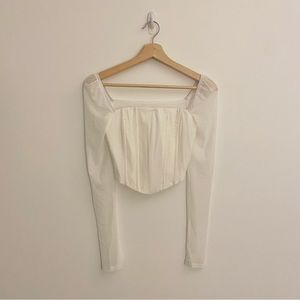 Princess Polly Long Sleeve Mesh Corset Top